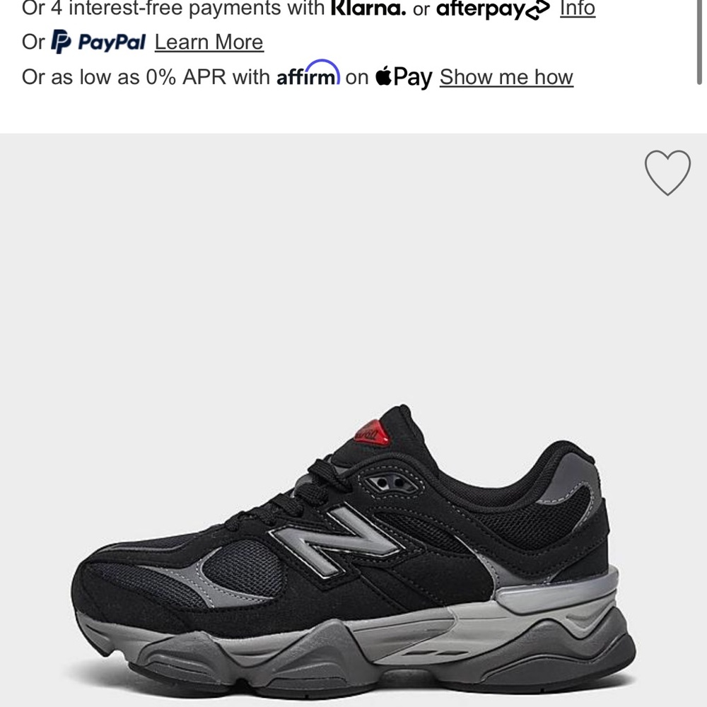 New Balance Black and Gray Chunky Sneakers